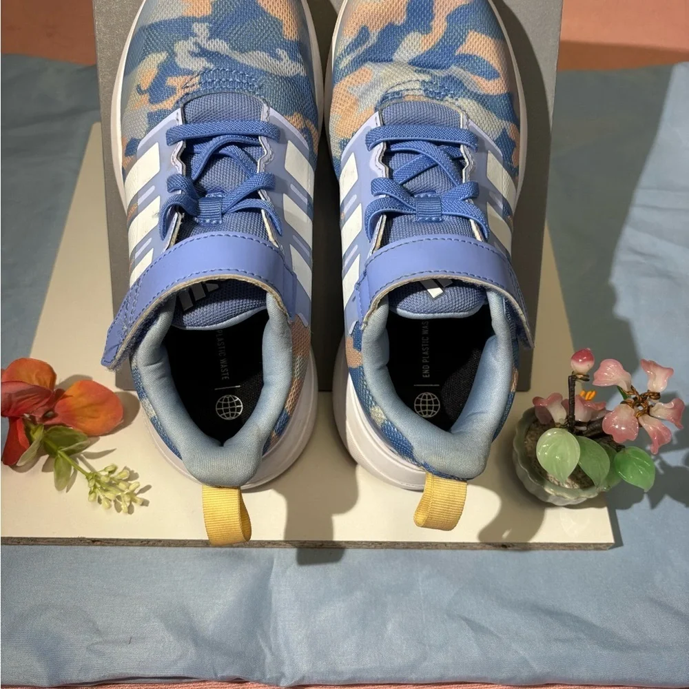 Adidas Kids Fortarun 2.0 Cloudfoam elastic lace top strap shoes